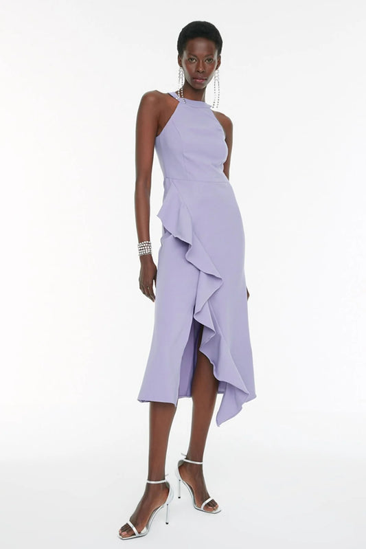 Lilac Volan Detailed Dress