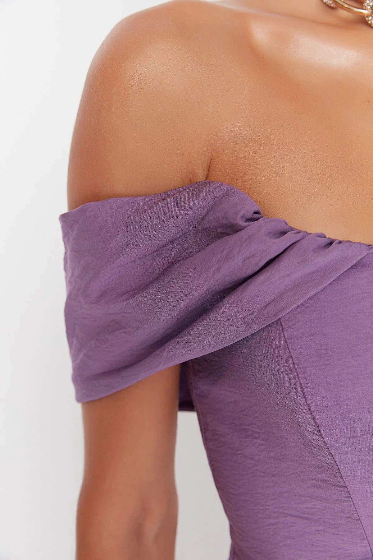 Purple Detailed Dress