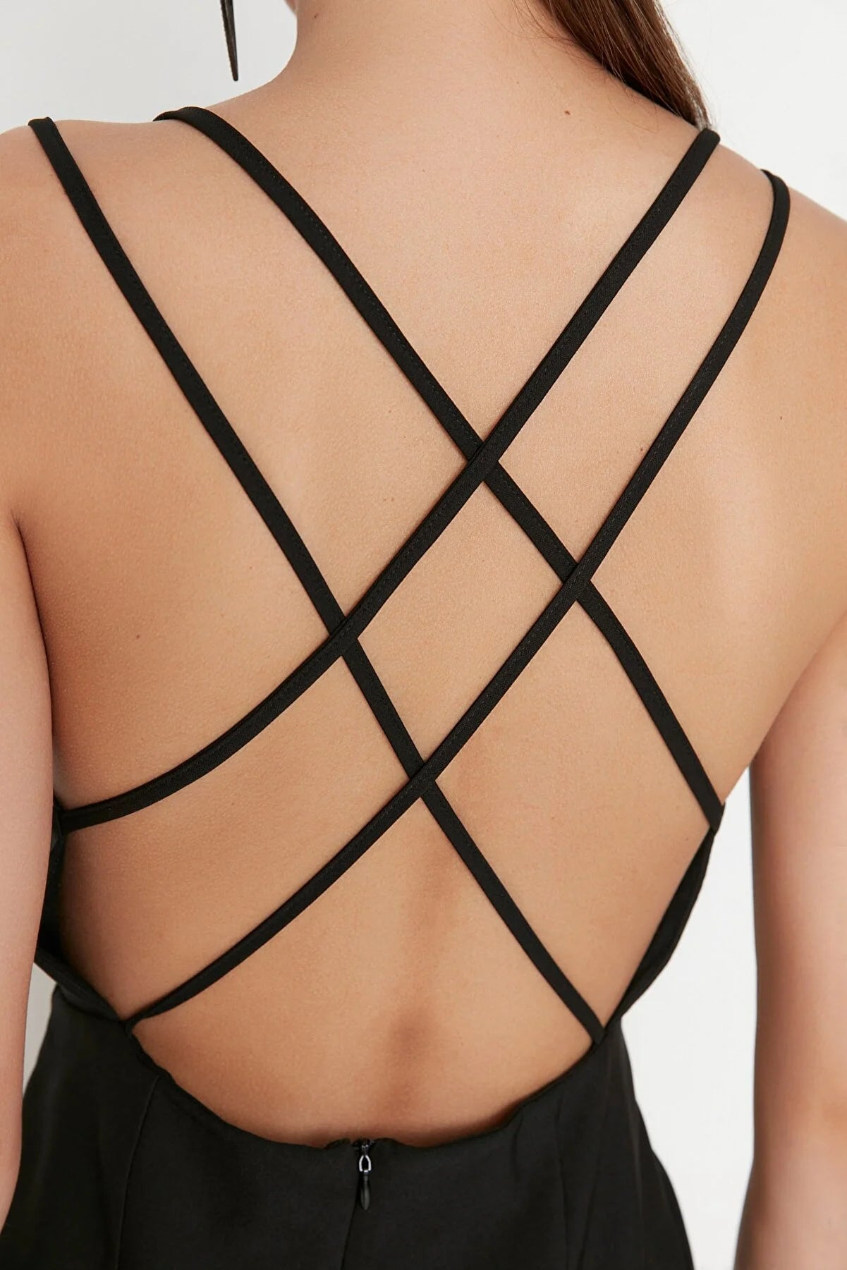 Black Back Detailed Dress