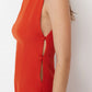Orange Button Detailed Dress