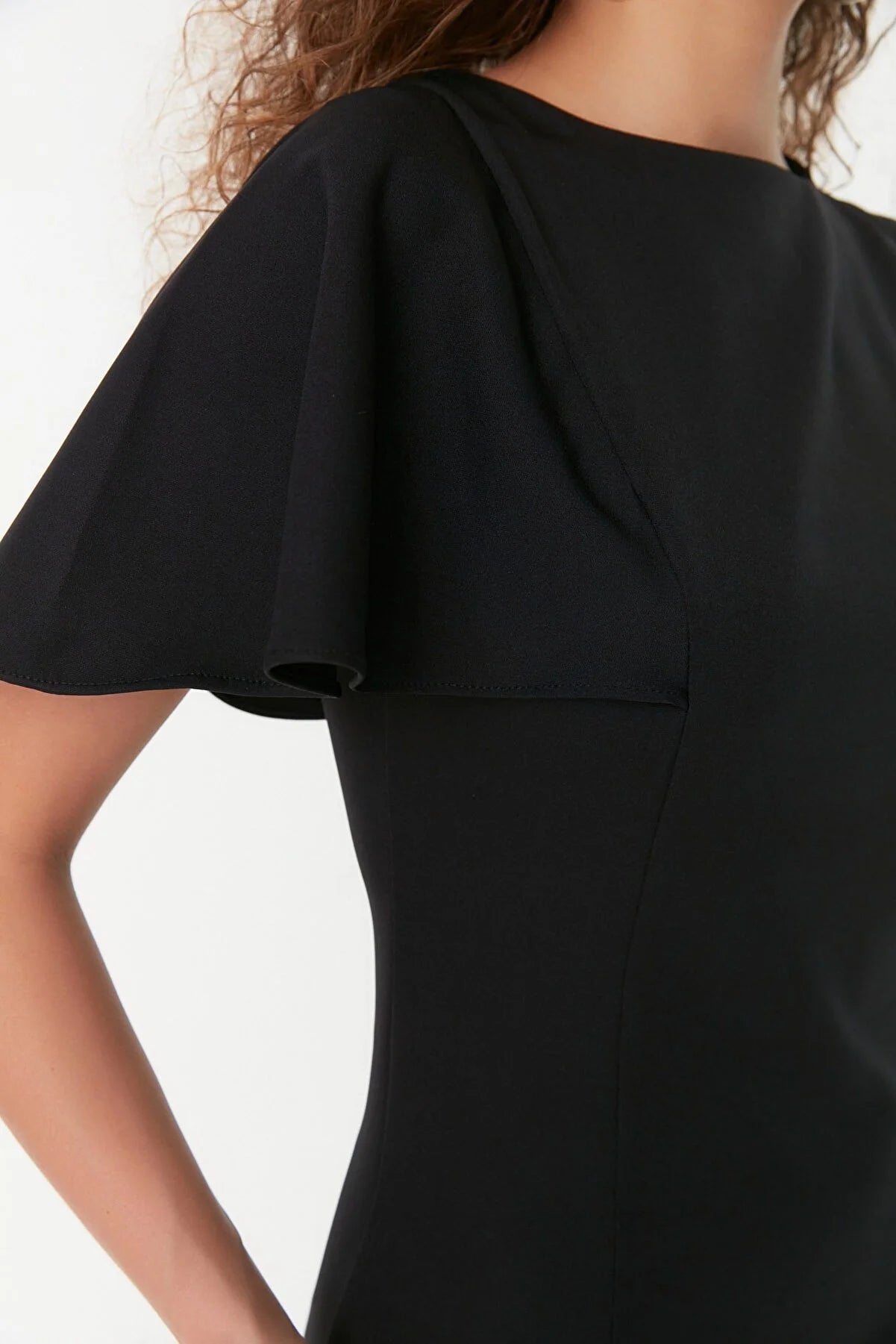 Black Sleeve Detailed Dress