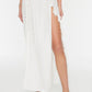 Ecru Slit Tassel Detailed Skirt