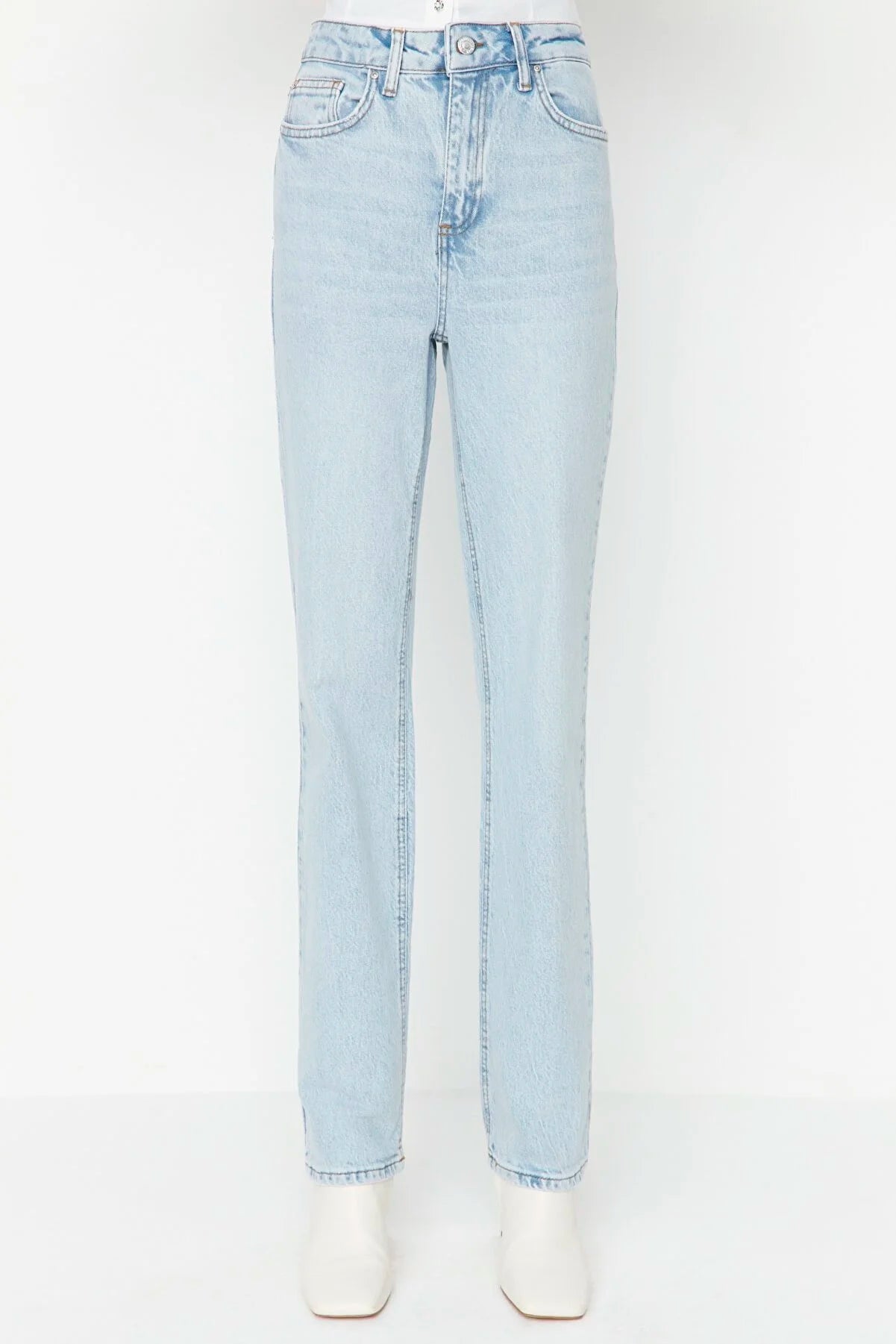 Light Blue High Waist Bootcut Jeans