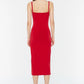 Red Collar Knitted Dress