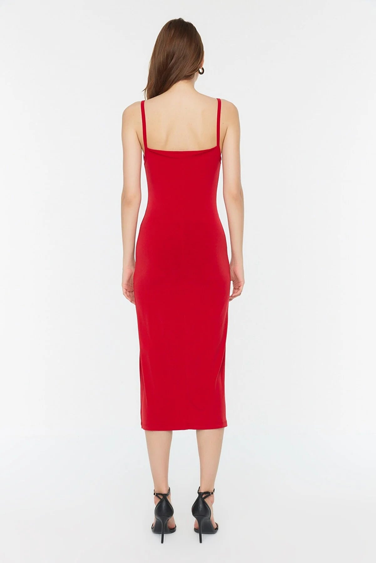 Red Collar Knitted Dress