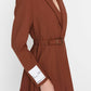 Sagaza Studio Brown Belt Detailed Dress