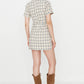 Stone Belted Tweed Dress