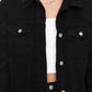 Black Long Basic Denim Jacket