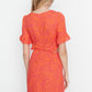 Orange Cut Out Detailed Dress