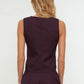 Plum Button Vest