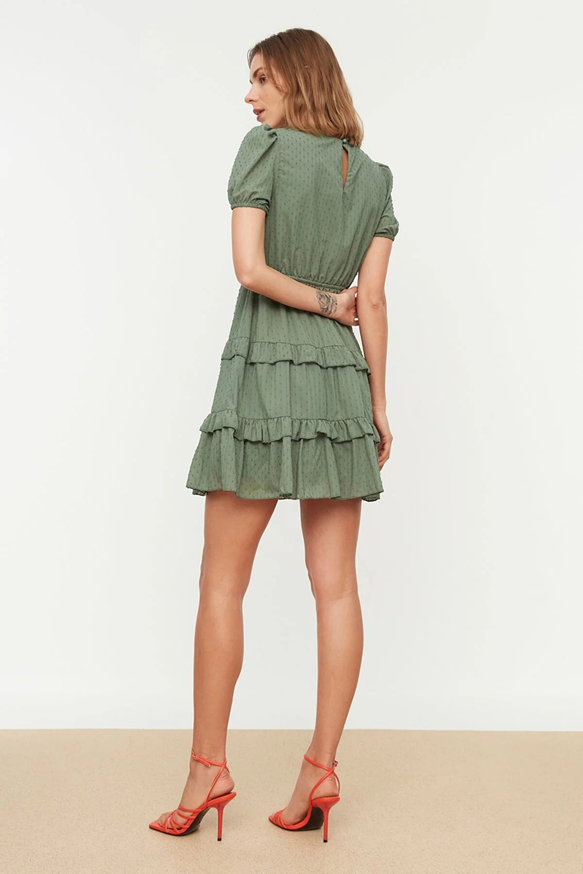 Mint Fabric Textured Dress