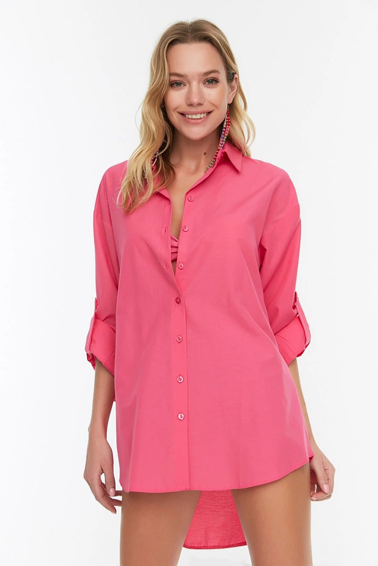 Pink Tunic Boy Beach Shirt