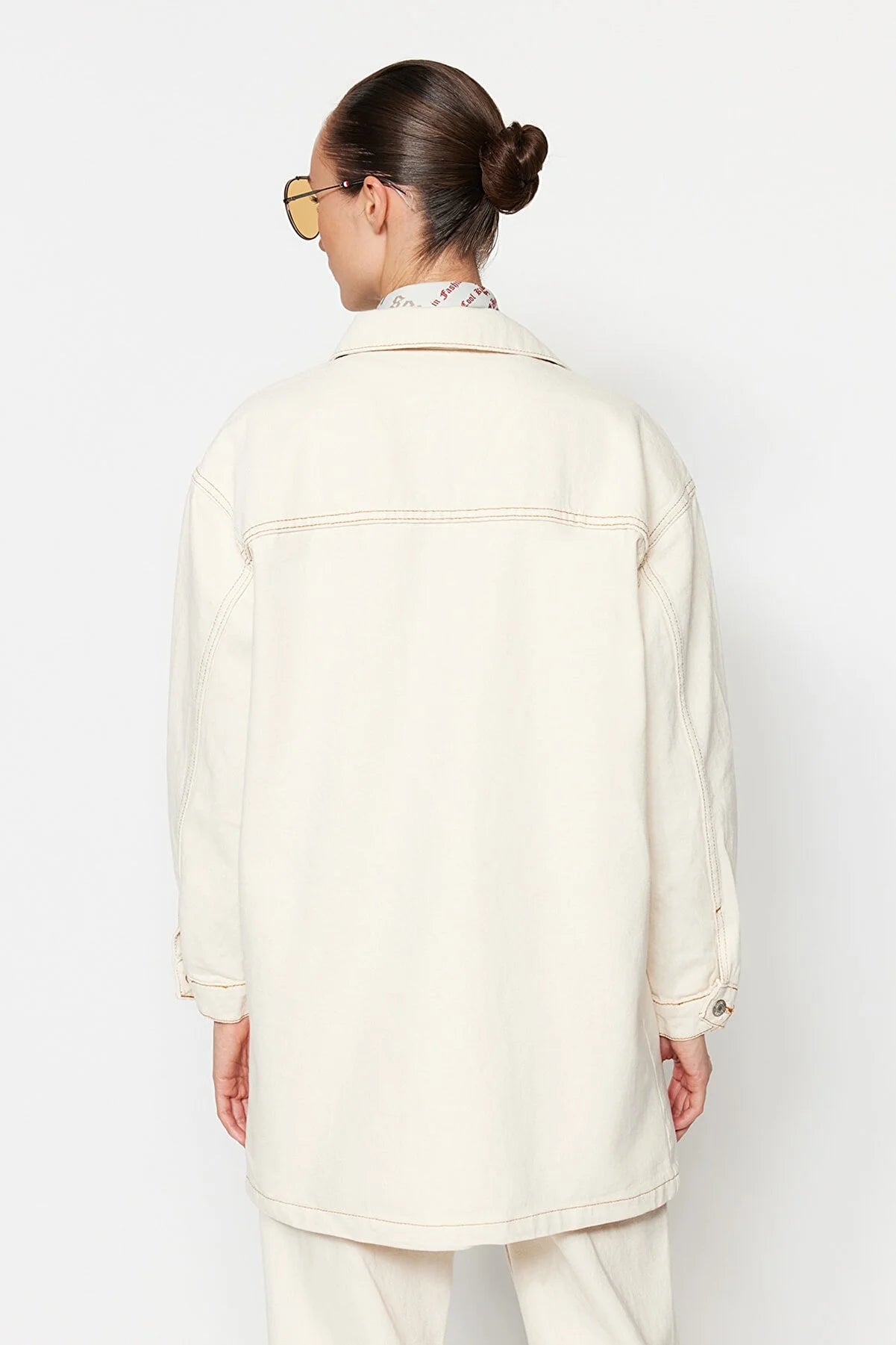 Ecru Pocket Denim Jeans Jacket