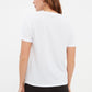 White Printed Semi-Fit Knitted T-Shirt