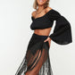 Black Tassel Detailed Pareo