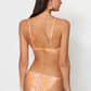 Orange Paisley Patterned Frill Detailed Balconette Bikini Set