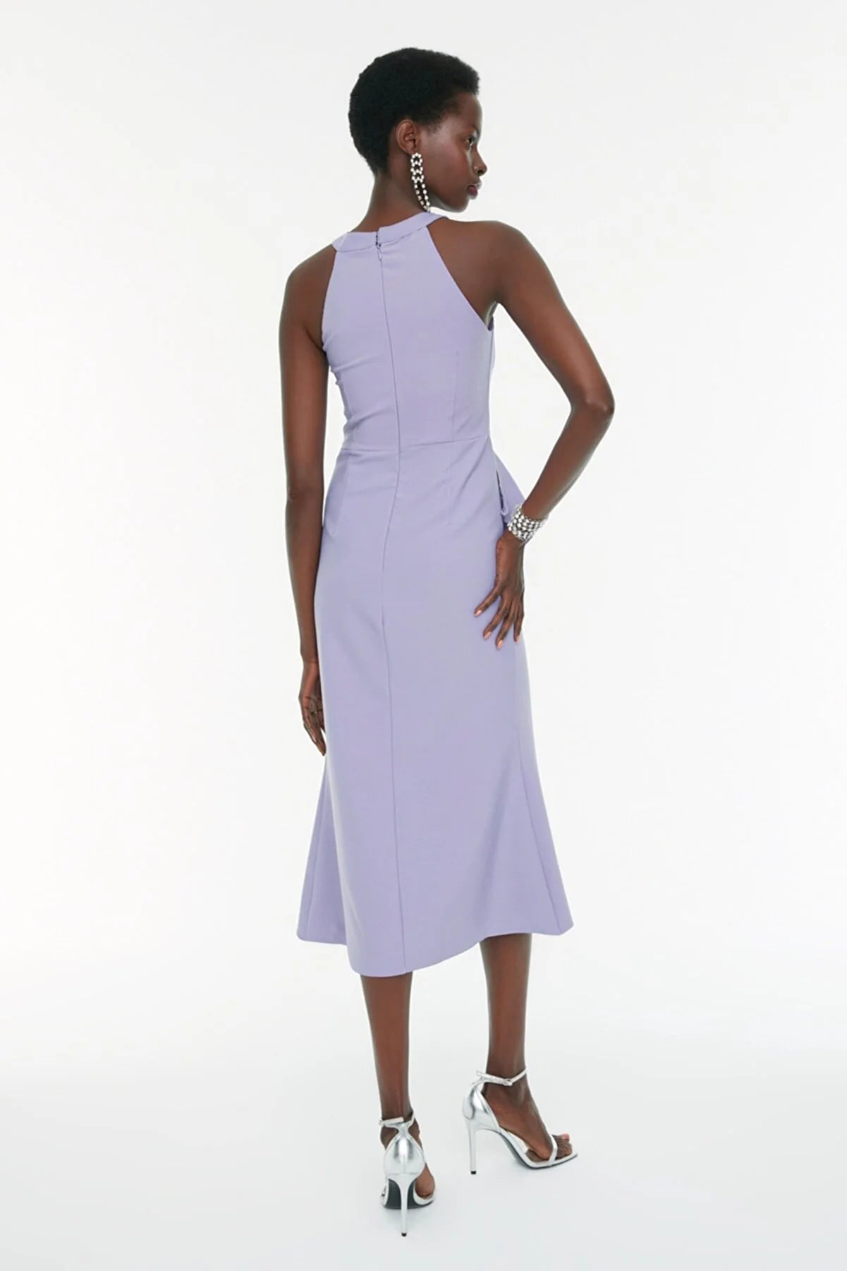 Lilac Volan Detailed Dress