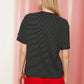 Black Striped Loose Knitted T-Shirt