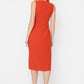Orange Button Detailed Dress