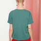 Green Semifitted Embroidered Knitted T-Shirt