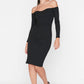 Black Heart Collar Knitted Dress