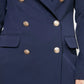 Navy Blue Button Detailed Oversize