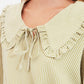 Green Collar Detailed Blouse