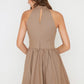 Taba Halter Neck Ruffle Dress