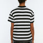 Multicolor Striped Basic Stand Up Collar Knitted T-Shirt