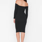 Black Heart Collar Knitted Dress